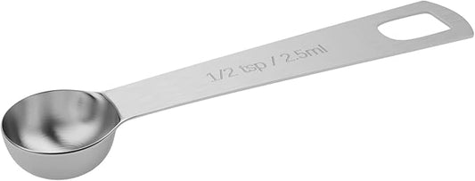 1PCS 1/2tsp (1/6tbsp, 2.5ml) Single Measuring Spoon, Stainless Steel Individual Teaspoons Only by BERYLER