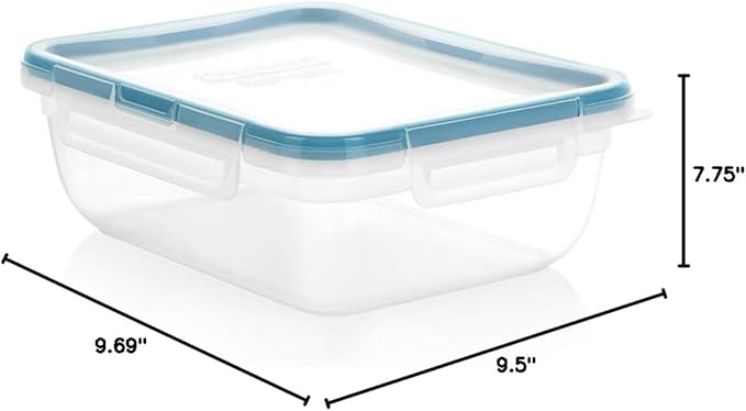 Snapware Food Storage Containers, Plastic, 8.5-Cup, Rectangular | Leakproof & Airtight | BPA-Free | Microwave & Dishwasher Safe | Pack of 6 - Image 13