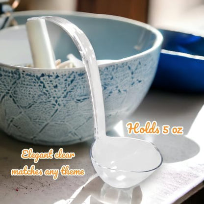 Lot of 2 Clear Plastic Punch Bowl Ladles 5 oz