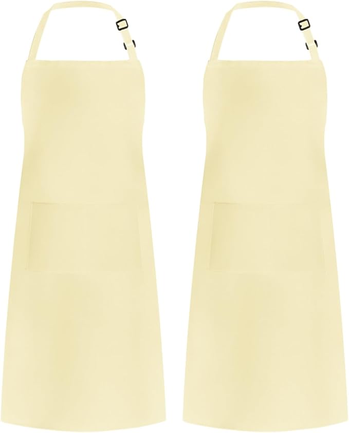 Syntus Apron for Men Women, Adjustable Cooking Kitchen Chef Aprons with 2 Pockets, Cotton/Polycotton/Polyester by Syntus