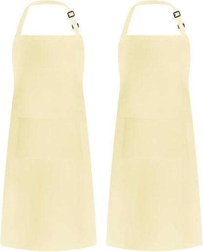 Syntus Apron for Men Women, Adjustable Cooking Kitchen Chef Aprons with 2 Pockets, Cotton/Polycotton/Polyester by Syntus