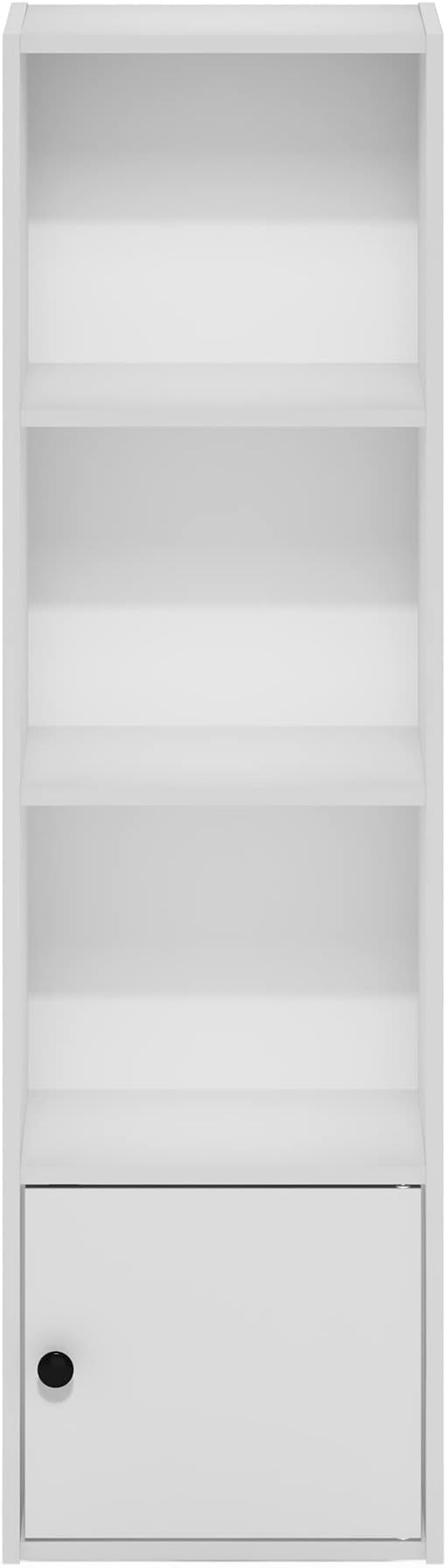 Furinno Luder Shelf Bookcase with 1 Door Storage Cabinet, White - Image 7