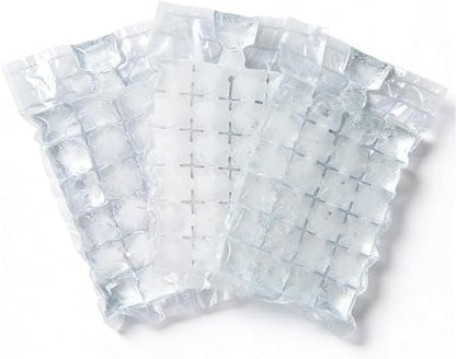 Disposable Ice Bags 100Packs, Self-Seal Mini Ice Cube Trays for Freezer, Refreezable Ice Cubes & Nugget Ice Mold, Reusable Ice Bags with Funnel for Cocktail Wine Food
