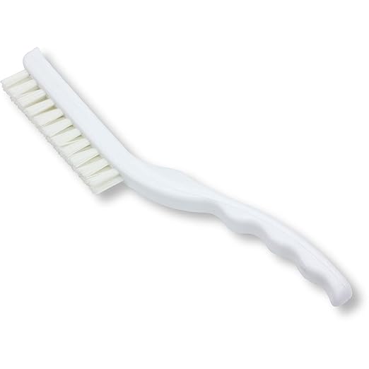SPARTA Detail Brush Grout Brush, Crevice Brush with Hanging Hole for Bathroom, Kitchens, Countertop, Plastic, 9 Inches, White, (Pack of 6)