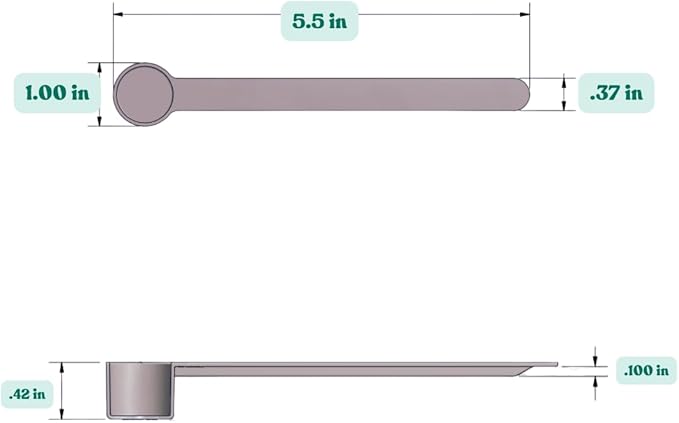 4 mL (3/4 Teaspoon) Long Handle Plastic Measuring Spoon for Coffee, Protein Powder, Pet Food, Spices, Grains, Dry Goods – Food-Grade BPA-Free (Pack of 1) - Image 2