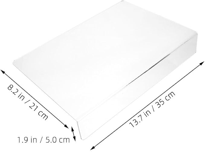 PRETYZOOM Acrylic Kitchen Sink Splash Guard 13.77 X 8.26 Inch Clear Water Barrier Panel for Countertop and Bathroom Sink Protection