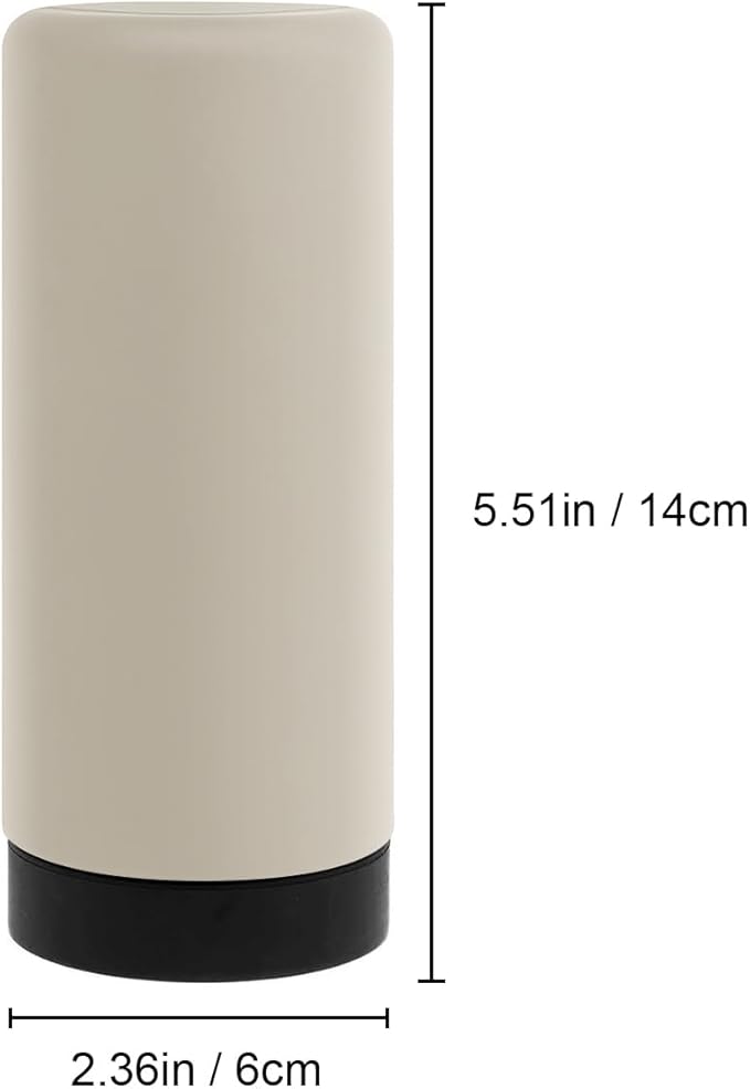 Silicone Dish Soap Dispenser, 8 Oz Refillable Squeeze Bottle, Leakproof for Kitchen Sink, Light Gray - Image 5