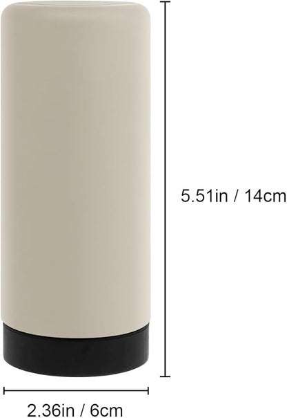 Silicone Dish Soap Dispenser, 8 Oz Refillable Squeeze Bottle, Leakproof for Kitchen Sink, Light Gray - Image 5