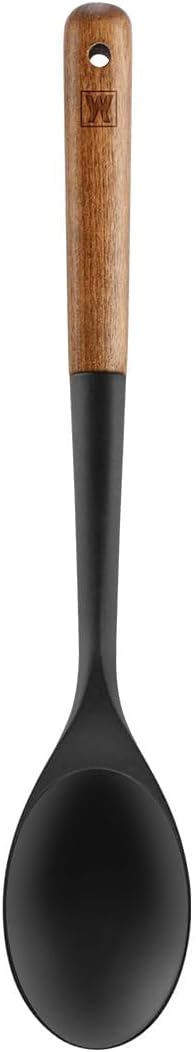 WAGENSTEIGER Silicone Cooking & Serving Spoon: Multi-Purpose Cooking Tool for Basting Serving Scooping Scraping Mixing Basting, Non-stick Cookware Safe, Wooden Handle Design