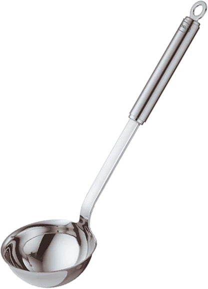 Rösle Stainless Steel Round Handle Ladle with Pouring Rim, 5.4-Ounce by Rosle
