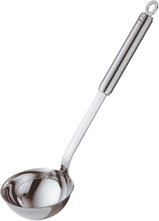 Rösle Stainless Steel Round Handle Ladle with Pouring Rim, 5.4-Ounce by Rosle