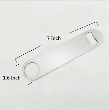 KISEER Heavy Duty Stainless Steel Flat Bottle Opener, 2 Pack Beer Bottle Opener for Kitchen, Bar or Restaurant - Image 4