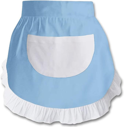 CRB Fashion Waist Apron Kitchen Cooking Restaurant Cotton Bistro Half Aprons with Pockets For Woman