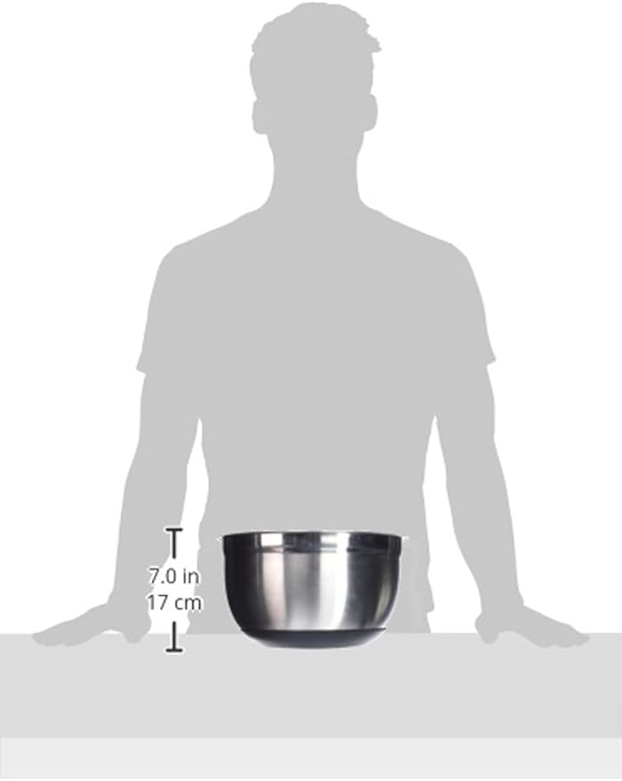 Winco 8 Quart Heavy-Duty Stainless Steel Mixing Bowl with Non-Slip Base - Image 2