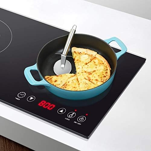 La Cuisine Enameled Cast Iron Braiser Sauté Pan Shallow Dutch Oven with Lid, 3.75 QT 11" / 28cm Dia. Internal Matt Black Enamel Coating, Teal, Oven Safe Up to 500° F, Induction Cooktop Compatible