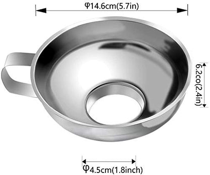 Stainless Steel Funnel for Mason Jar with Handle for Regular and Wide Mouth Jars (Neck-4.5cm) - Image 2