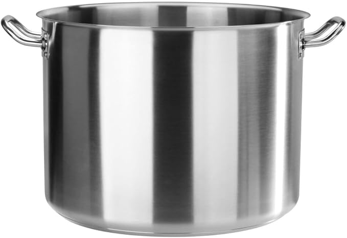 New Star Foodservice 40 Qt Stainless Steel Stock Pot with Cover, 18/8 Stainless Steel