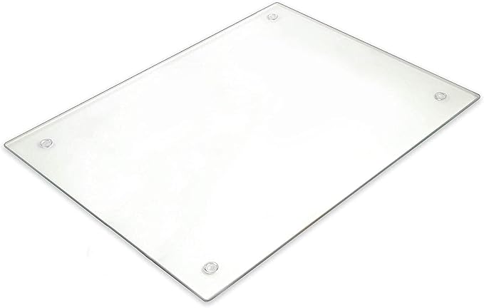Tempered Glass Cutting Board – Long Lasting Clear Glass – Scratch Resistant, Heat Resistant, Shatter Resistant, Dishwasher Safe. 14 X 18 Inch