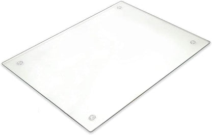 Tempered Glass Cutting Board – Long Lasting Clear Glass – Scratch Resistant, Heat Resistant, Shatter Resistant, Dishwasher Safe. 14 X 18 Inch