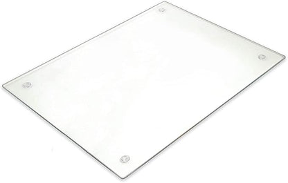 Tempered Glass Cutting Board Long Lasting Clear Glass Scratch, Heat, Shatter Resistant, Dishwasher Safe. (XLarge 16x20")