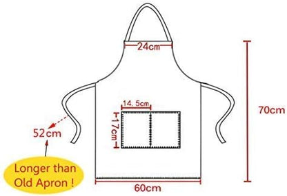Total 12 PCS Plain Color Bib Apron Adult with 2 Front Pocket (Mixed Colour) - Image 4