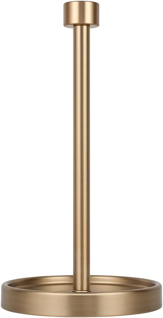 Ivilon Countertop Paper Towel Holder - Modern End Cap Minimalist Design - Color Warm Gold by Ivilon