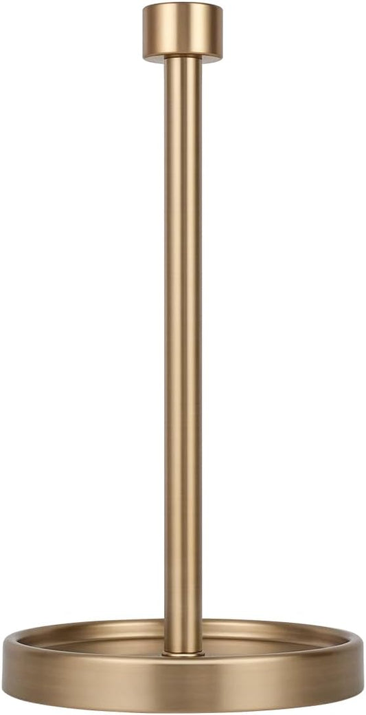 Ivilon Countertop Paper Towel Holder - Modern End Cap Minimalist Design - Color Warm Gold by Ivilon