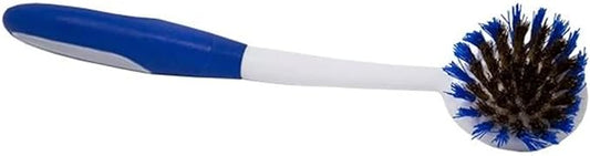 LOLA Pro Pot N' Pan Brush, Abrasive Cleaning, Poly & Brass Wire Bristles, Comfort Rubber Grip, Use for Caked-On & Baked-On Messes, 1 Pack by LolaProducts