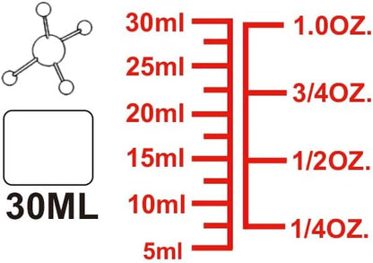 High Borosilicate Glass Measuring Cup-V-Shaped Spout，Glass Measuring Beaker for Kitchen or Restaurant, Easy to Read, 30 ML (1 Oz)-Pack of 2 - Image 9