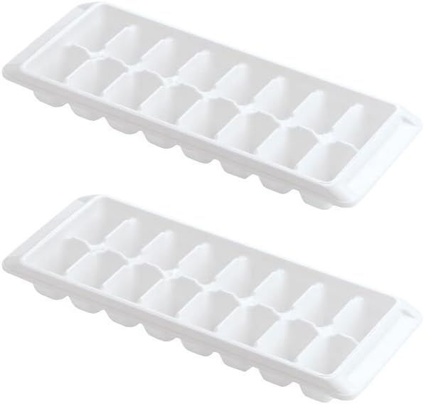 Kitch Ice Tray Easy Release White Ice Cube Trays, 16 Cube (Pack of 2) (2867-WHT-2) by Kitch