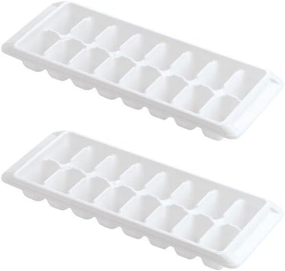 Kitch Ice Tray Easy Release White Ice Cube Trays, 16 Cube (Pack of 2) (2867-WHT-2) by Kitch