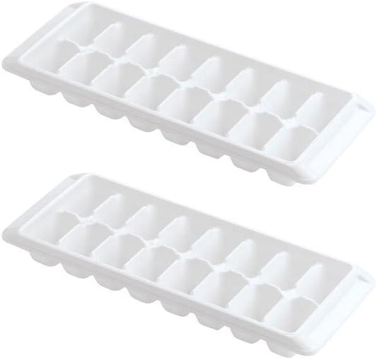 Kitch Ice Tray Easy Release White Ice Cube Trays, 16 Cube (Pack of 2) (2867-WHT-2) by Kitch