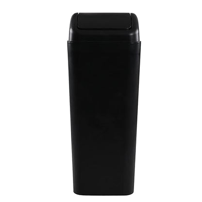 Plastic Waste Bin with Swing Lid, 14 Liter Garbage Can, 1 Pack, 5.2" x 8.2" x 15.7" by Unknown