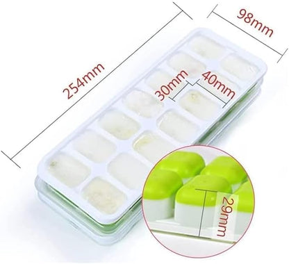 Set of 4 Stackable Silicone Ice Cube Trays with Removable Lids - Flexible, Spill-Resistant, Dishwasher Safe (Black) - Image 5