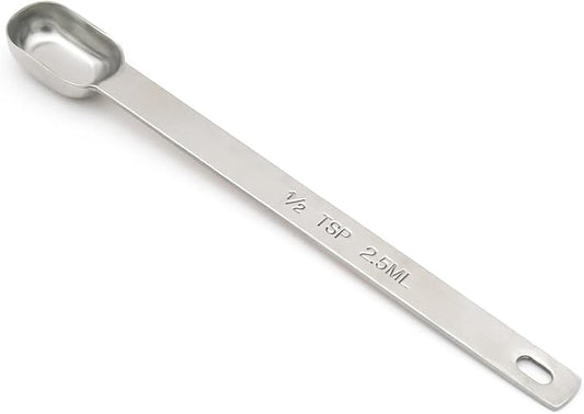 1PCS 1/2tsp (1/6tbsp, 2.5ml) Single Measuring Spoon, Stainless Steel Long Handle Individual Teaspoons Only by BERYLER