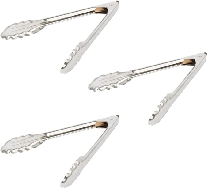 Edlund 9 inch (3-Pack) Premium Stainless Steel Heavy Duty Locking Tongs by Unknown