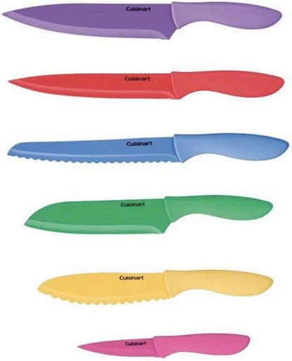 Cuisinart 12-Piece Kitchen Knife Set, Advantage Color Collection with Blade Guards, (Multi Brights) - Image 2