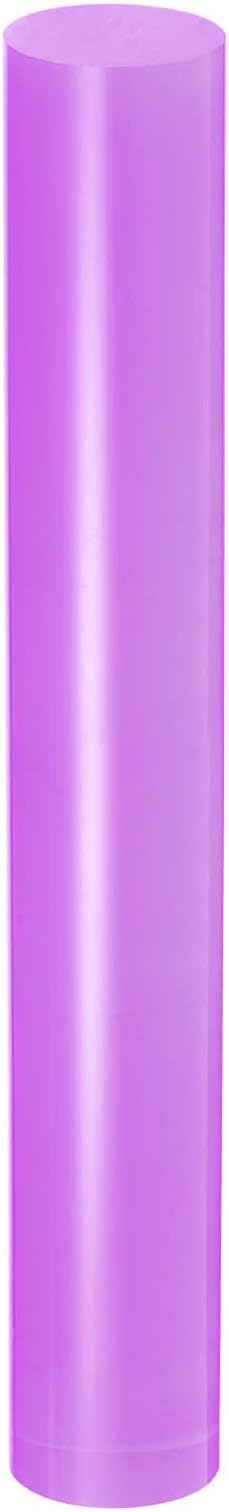 HARFINGTON Acrylic Clay Roller 7.28 Inch x 1 Inch Solid Non-Stick Plastic Round Tube Roller Polymer Clay Rod Fondant Rolling Pin for Shaping, Sculpting, Modeling DIY Crafts, Purple
