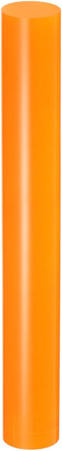 HARFINGTON Acrylic Clay Roller 8 Inch x 1 Inch Solid Non-Stick Plastic Round Tube Roller Polymer Clay Rod Fondant Rolling Pin for Shaping, Sculpting, Modeling DIY Crafts, Orange