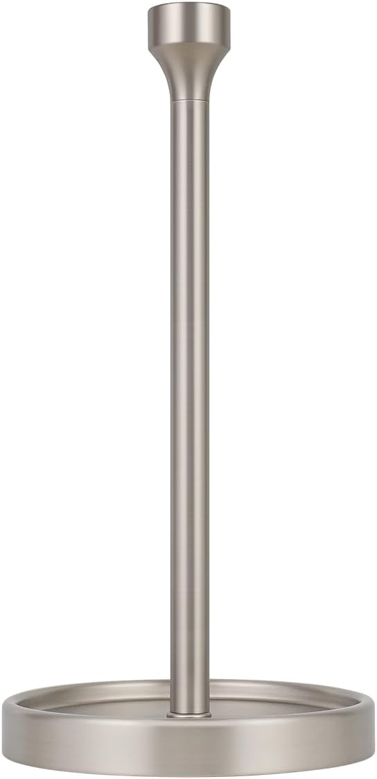 Ivilon Countertop Paper Towel Holder - Modern Bell End Minimalist Design - Color Brushed Nickel by Ivilon