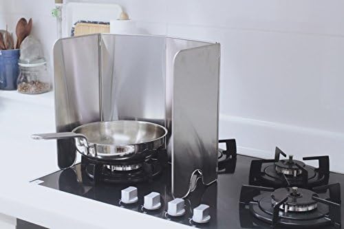 Splatter Guard for Cooking - Grease Splatter Screen - 4 Sided Splatter Guard Compact Type - Stainless Steel - Unfold 33.26 in x 14.17 in - Fold 8.26 in x 14.17 in x 0.86 in - Image 3
