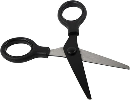 JAM PAPER Multi-Purpose Mini Scissors - 5 Inch - Black - Soft Grip & Stainless Steel Precision Blades - Sold Individually - Image 6