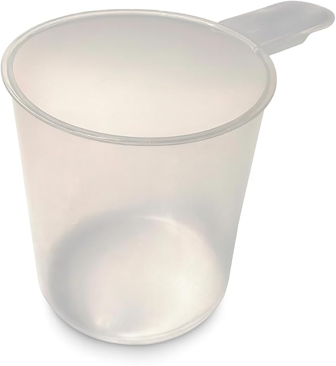 3/4 Cup (6 Oz. | 175 mL) Short Handle Scoop for Coffee, Protein Powder, Pet Food, Spices, Grains and Dry Goods – Plastic Food-Grade, BPA-Free Measuring Cup (Pack of 100) by Supplement+and+Supply