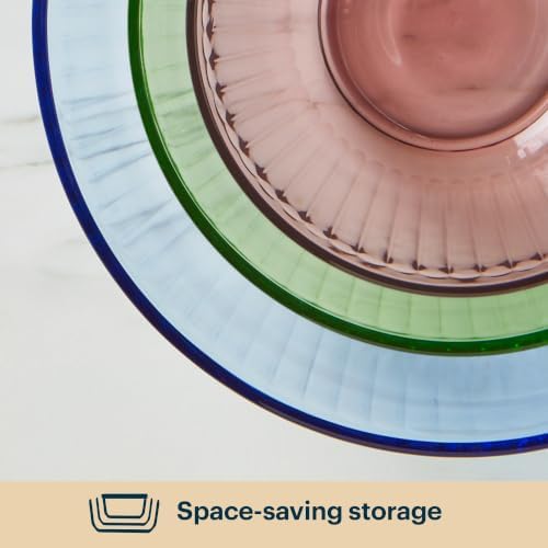 Pyrex Colors Tinted (3-Pack) Sculpted Tinted Unlidded Small/Medium/Large Glass Mixing Bowls, Nesting Space Saving Set of Bowls For Prepping and Baking, 1.3QT, 2.3QT & 4.5QT - Image 4