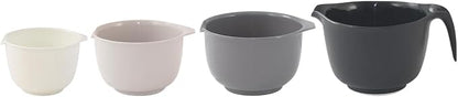 Glad Mixing Bowls with Pour Spout, Set of 4 - Nesting Plastic Bowls (1.2qt, 1.9qt, 2.8qt, and 3qt with Handle) - Non Slip Base, Dishwasher Safe Kitchen Cooking and Baking Supplies, Grey - Image 6