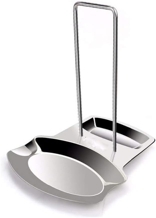 Pot Lid Holder Spoon Rest,Stainless Steel Utensils Pan Pot Cover Lid Rack Stand Organizer,Multifunctional Storage Soup Spoon Rests Rack Kitchen Decor Tool by ZYHOAOE