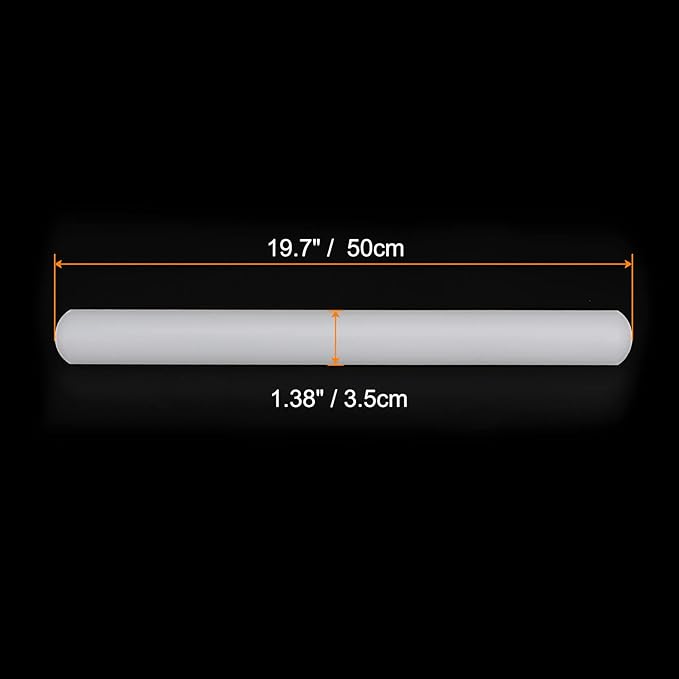 HARFINGTON Fondant Rolling Pin 20 Inch x 1.38 Inch PP Plastic Non-Stick Fondant Roller Dough Roller Kitchen Decorating Tools for Fondant Cookie Pastry Pizza Clay Dough