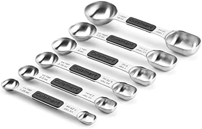 Cuisinart CTG-00-6MSP Stainless Steel 6P Set of Magnetic Measuring Spoons, Black & Silver - Image 3