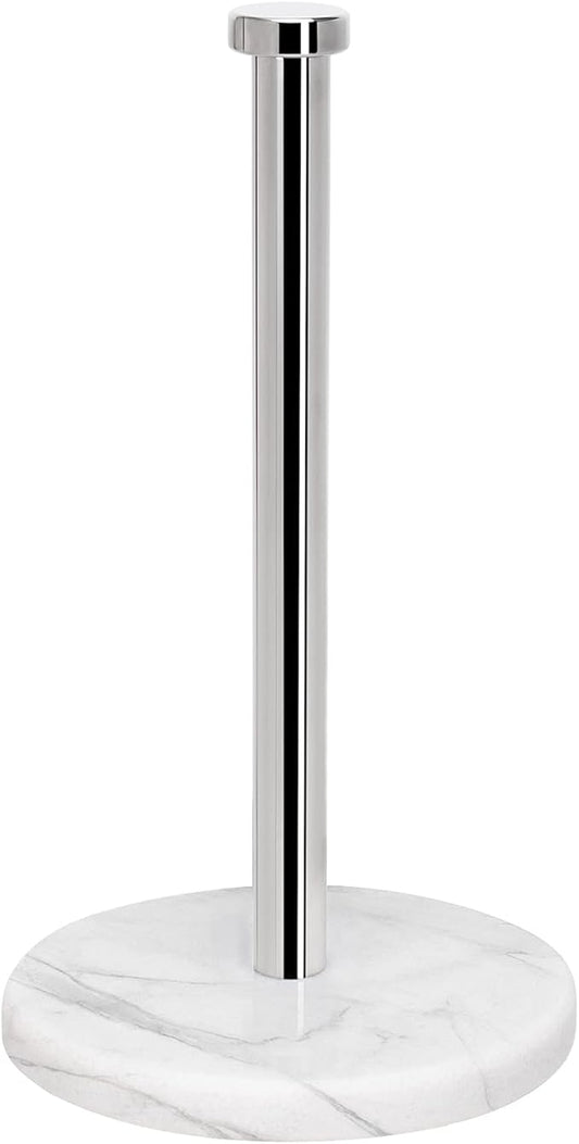 NearMoon Standing Paper Towel Holder, Kitchen Paper Towel Tissue Holder- for Bathroom Countertop, Standard or Jumbo-Sized Roll Paper (with Marble Base, Chrome Finish) by NearMoon