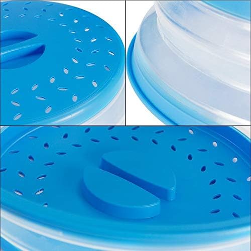 Pack of 2 Collapsible Microwave Food Cover, Splatter Guard,Vented Microwave Lid for Food,10.5inch, BPA free TPR, Dishwasher safe - Image 6